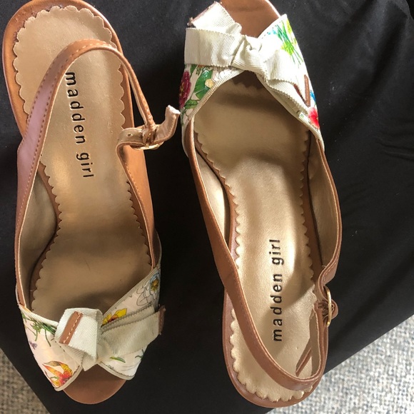 NEW MADDEN  GIRL GORGEOUS & UNIQUE PAINTED LEATHER HEELS NEVER WORN - Picture 13 of 16